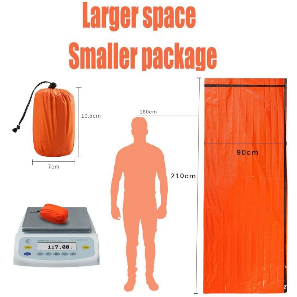 Emergency Mylar Tent - Waterproof Reusable Thermal Mylar Emergency Blanket
