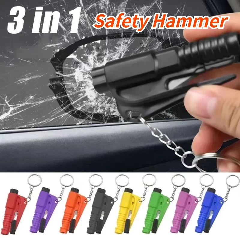 1pc Mini Safety Hammer Keychai - Rescue Rope Throw 评论和价格