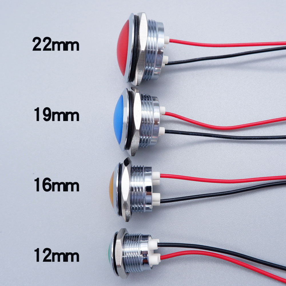 Metal LED Indicator Light 12mm - Signal Panel Orange 评论和价格