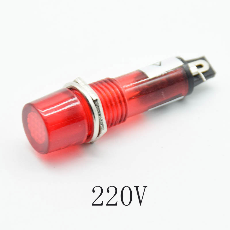 5Pcs 220V 12V 24V DC Mounting  - Signal Panel Orange 评论和价格