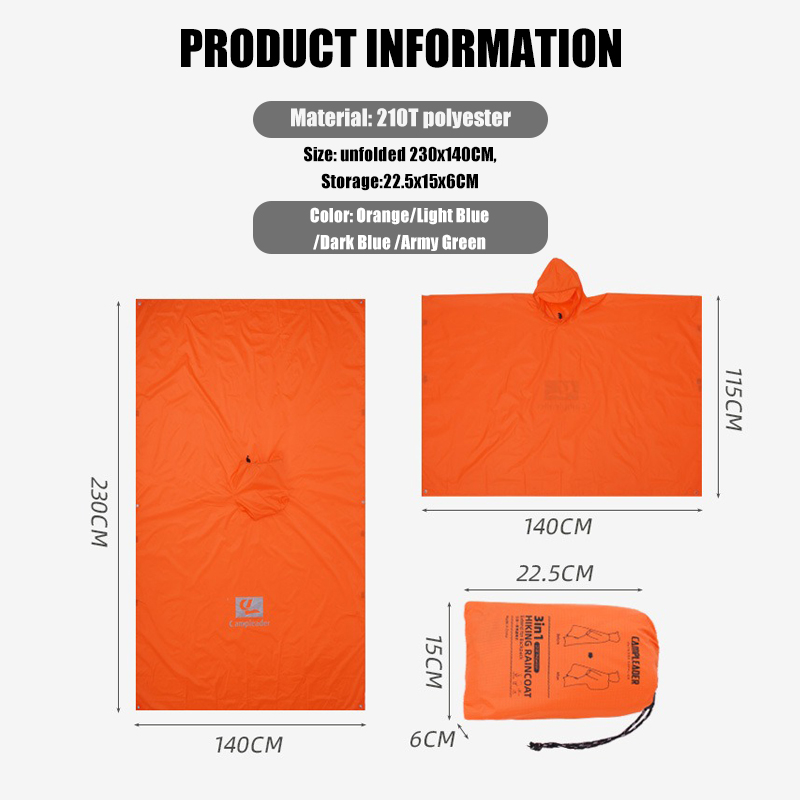 3-in-1 Multi-Functional Lightw - Emergency Poncho Rain 评论和价格