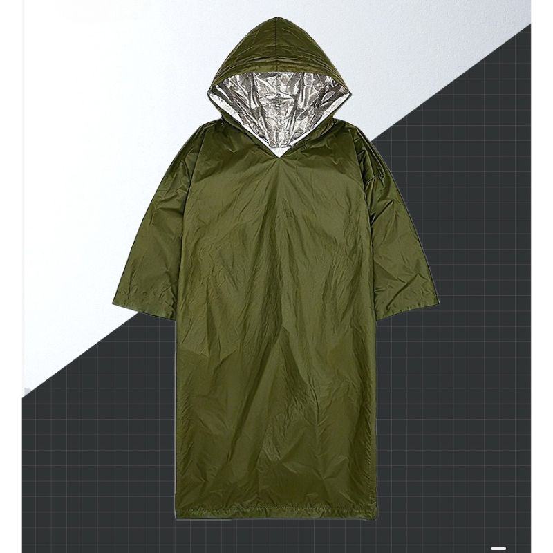 Outdoor Disposable PE Orange E - Emergency Poncho Rain 评论和价格