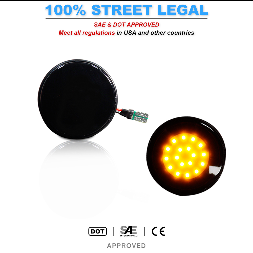 2pcs iJDM LED Front Side Marke - Signal Panel Orange 评论和价格