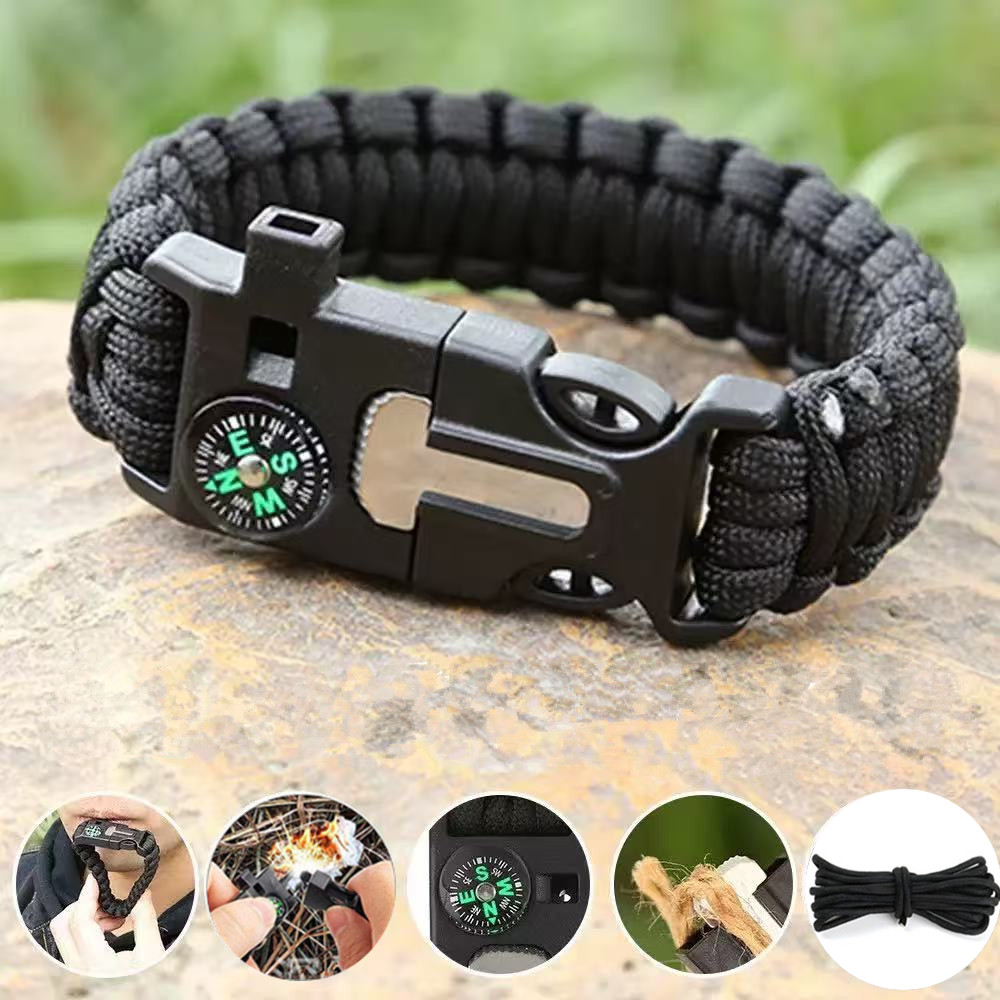 Five in One Compass Bracelet w - Fire Starting Kit 评论和价格
