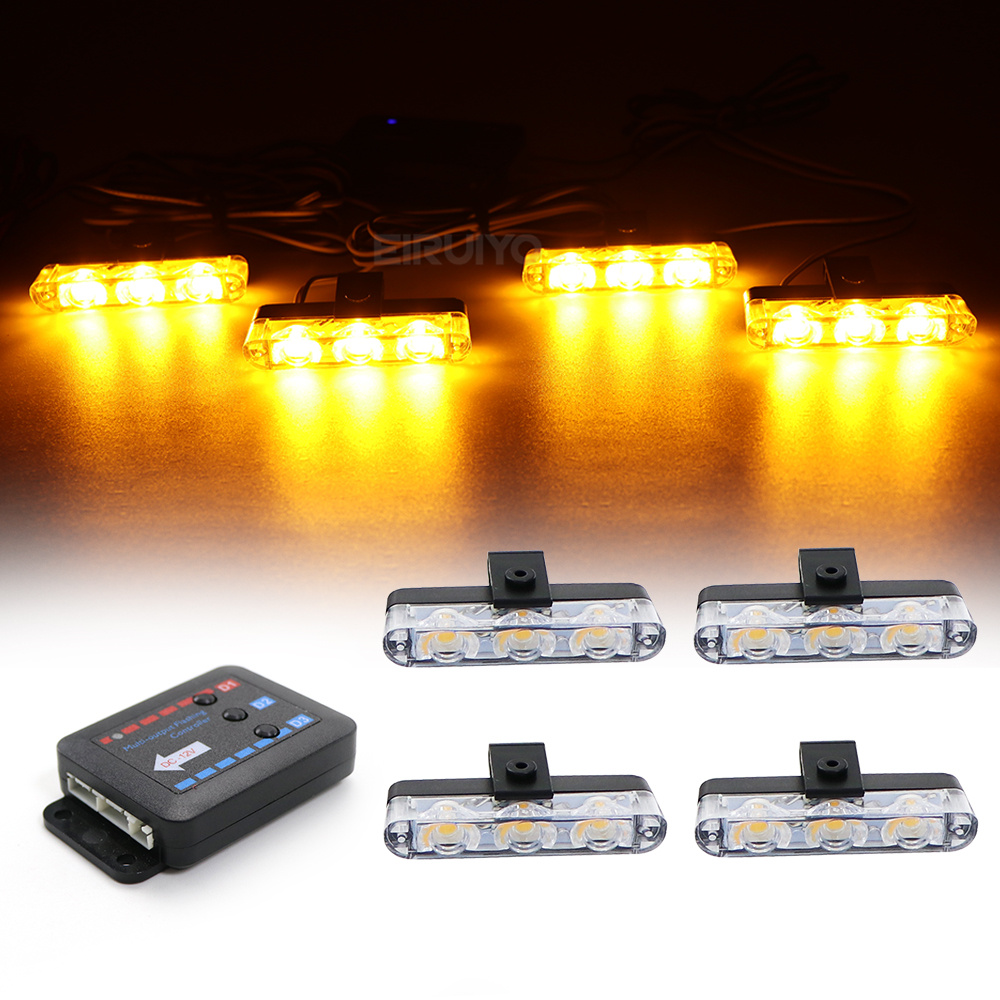 4x 3 LED Grill Car LED Strobe  - Sos Light Strobe 评论和价格